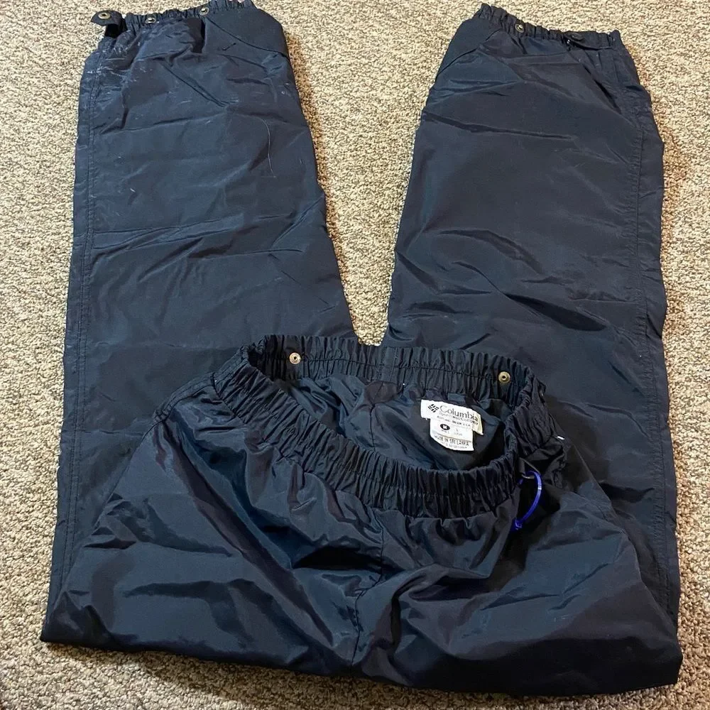 Columbia Sportswear Company Black Snow Pants with Elastic Cuffs Men’s Size L